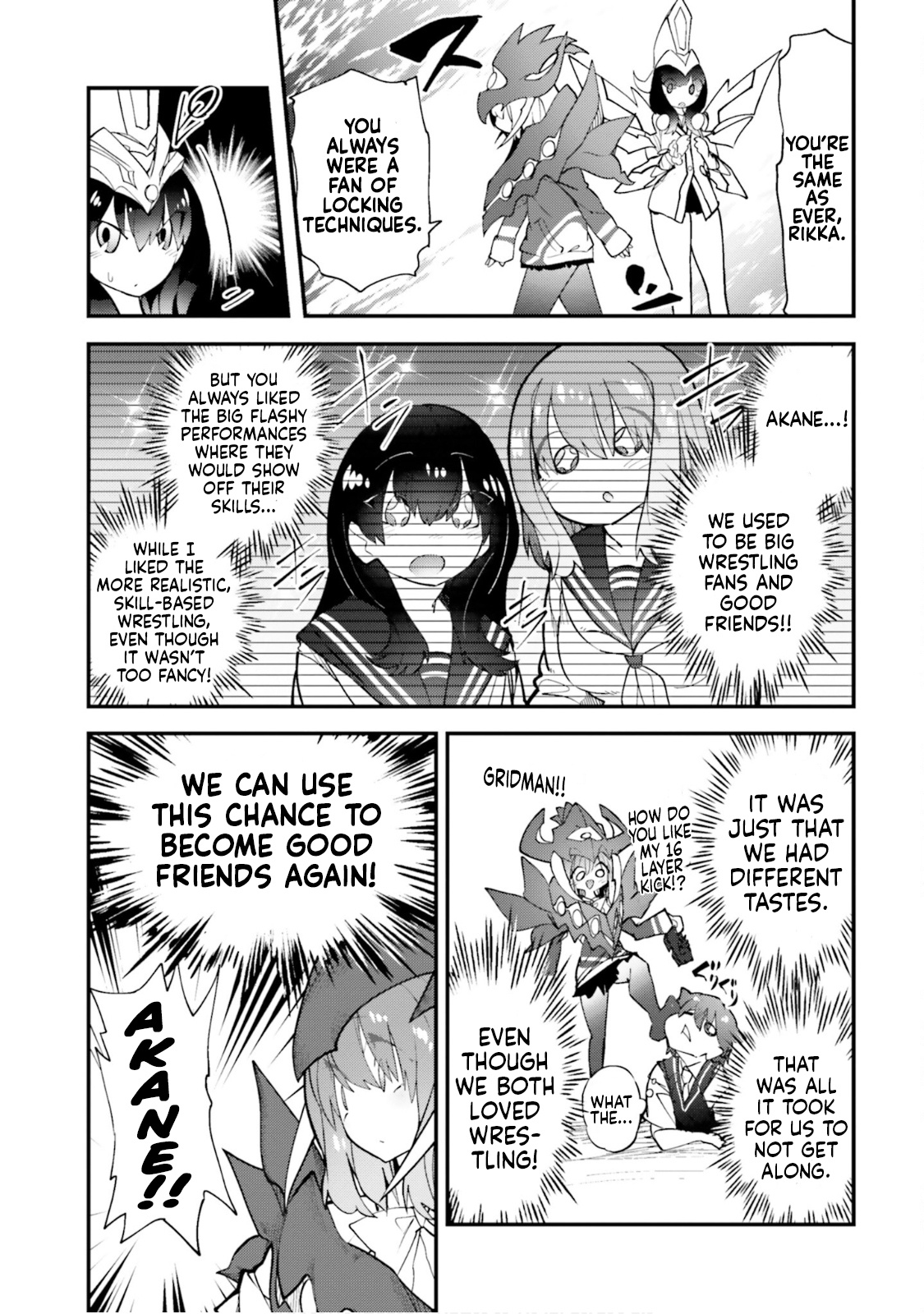 Ssss.gridman Anthology - Chapter 11: Dream Friendship Tag Team! Akane-Rikka Bazooka!