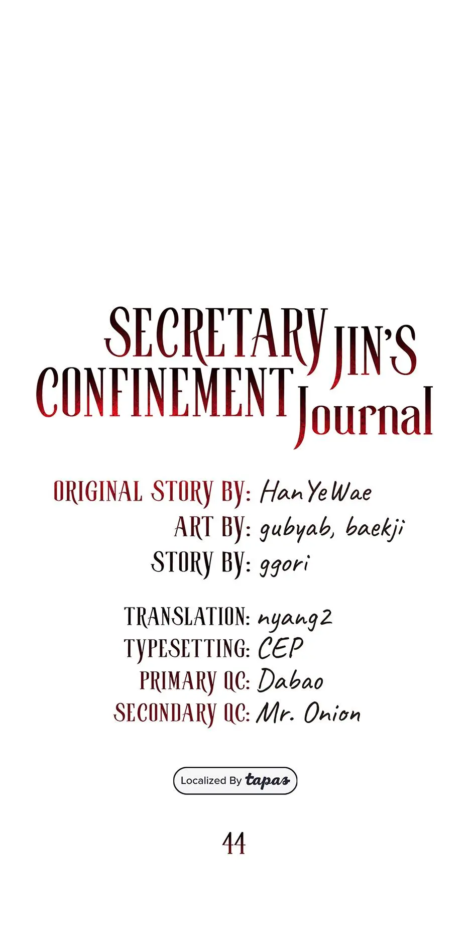 Secretary Jin's Confinement Diary - Chapter 44