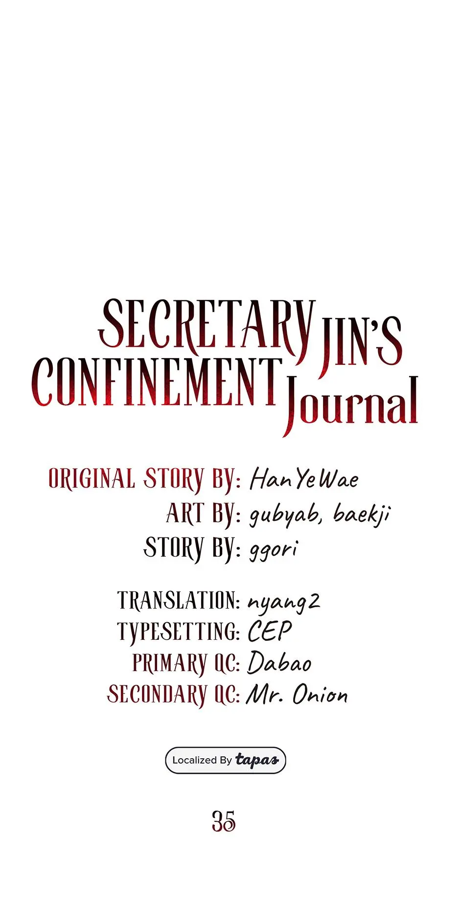 Secretary Jin's Confinement Diary - Chapter 35