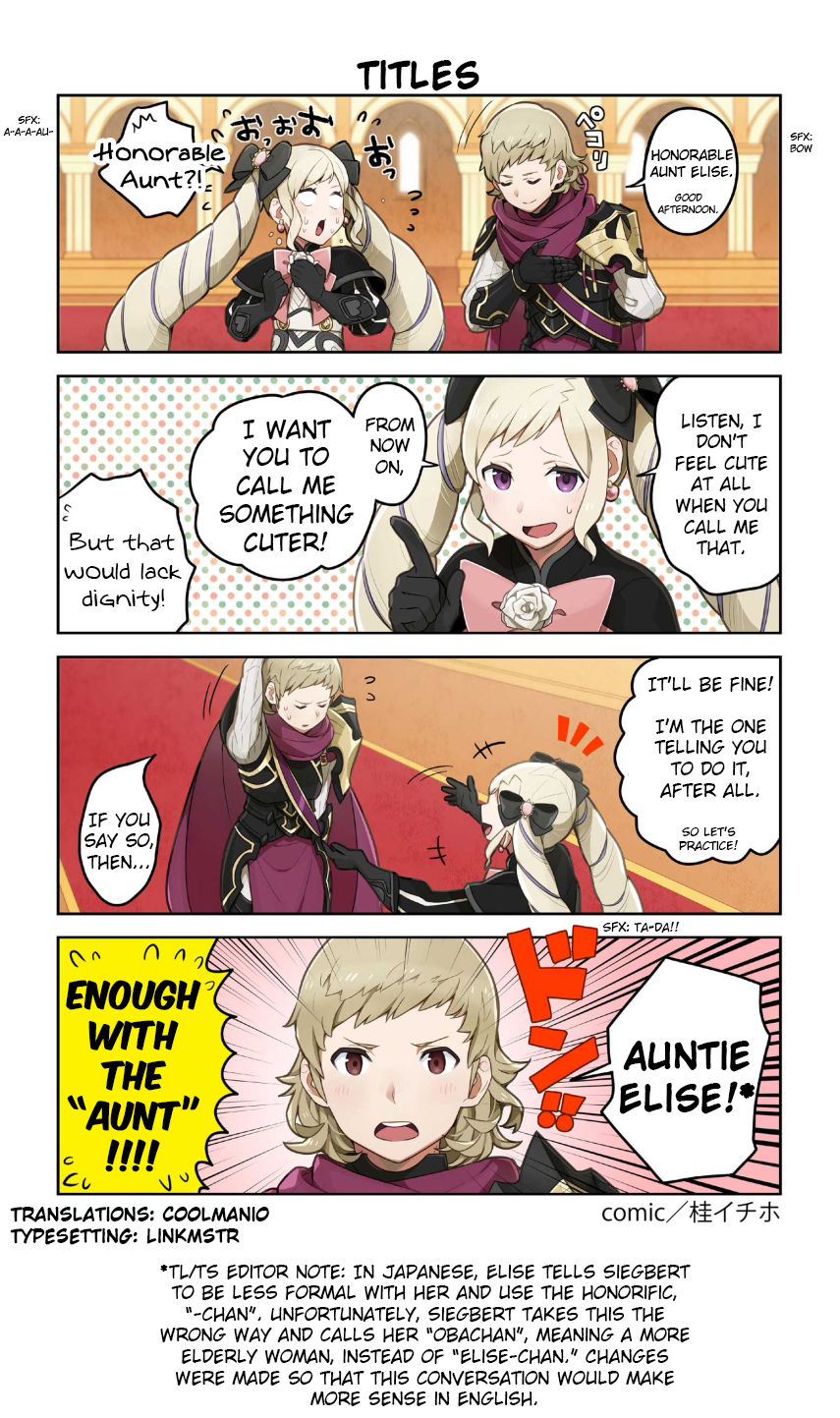 Fire Emblem Heroes Daily Lives Of The Heroes - Chapter 54 : Titles