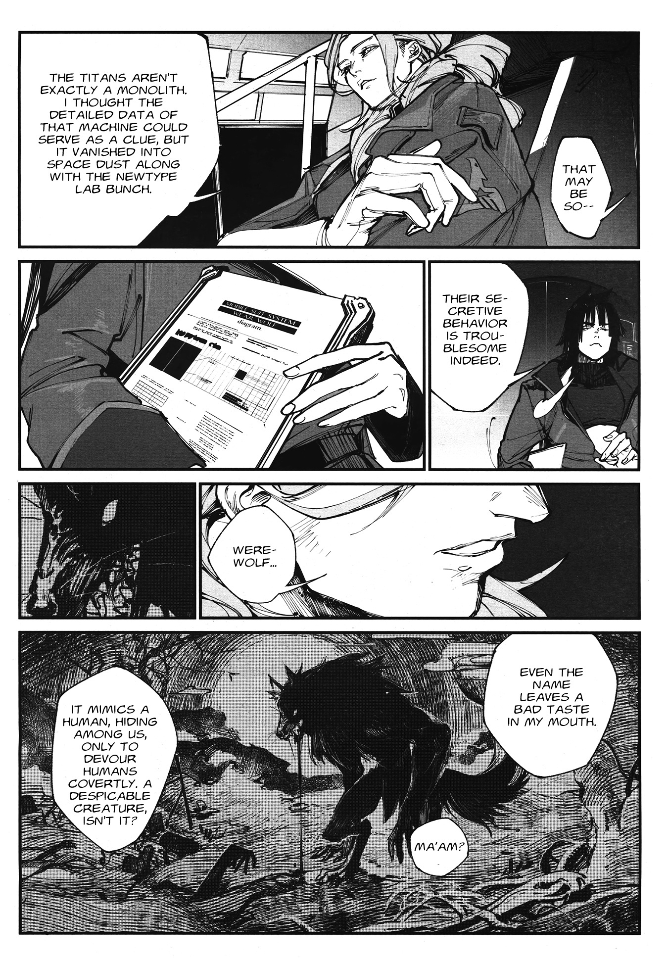 Mobile Suit Gundam Wearwolf - Chapter 1: Case-01 [The First Victim] (Part 1)