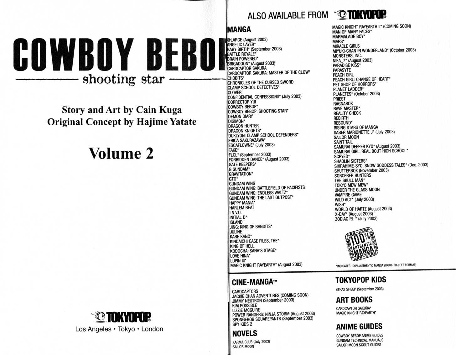 Cowboy Bebop: Shooting Star - Vol.02 Chapter 0.1