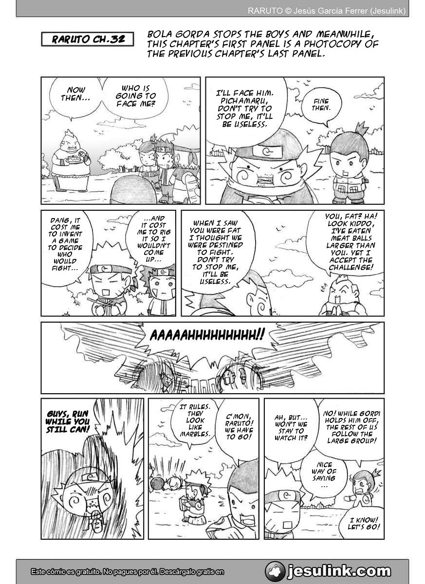 Raruto - Vol.5 Chapter 32-33 V2 : Fatso Versus Fatso / Caught Up In The Web