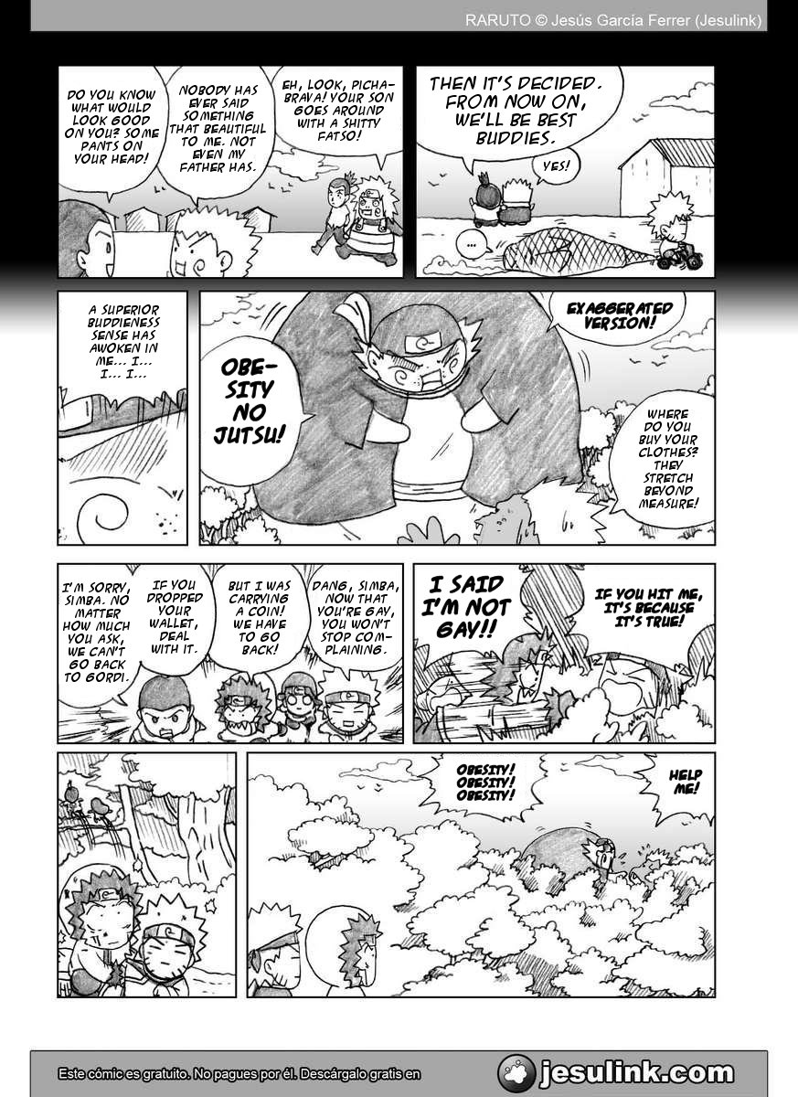 Raruto - Vol.5 Chapter 32-33 V2 : Fatso Versus Fatso / Caught Up In The Web