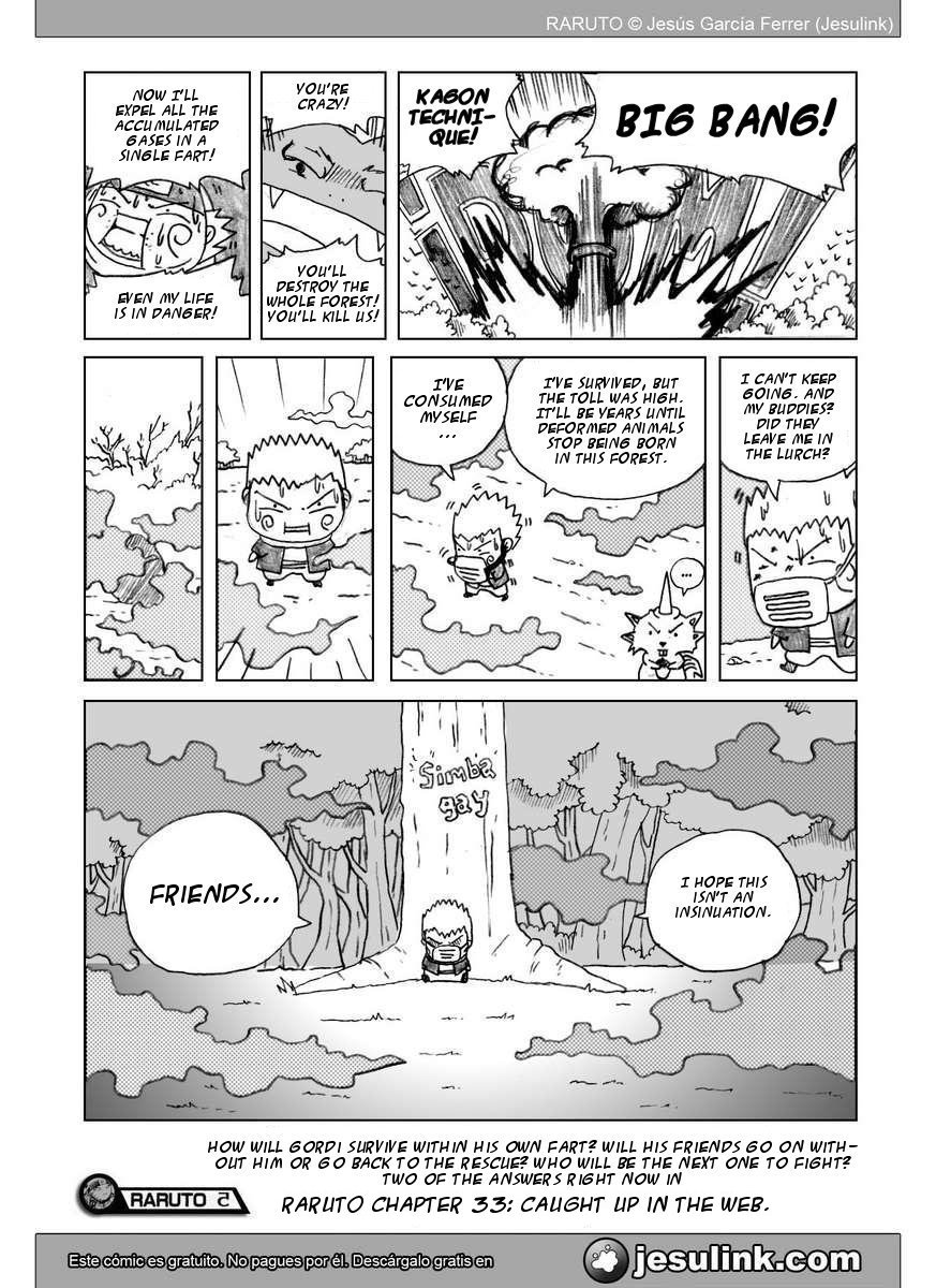 Raruto - Vol.5 Chapter 32-33 V2 : Fatso Versus Fatso / Caught Up In The Web