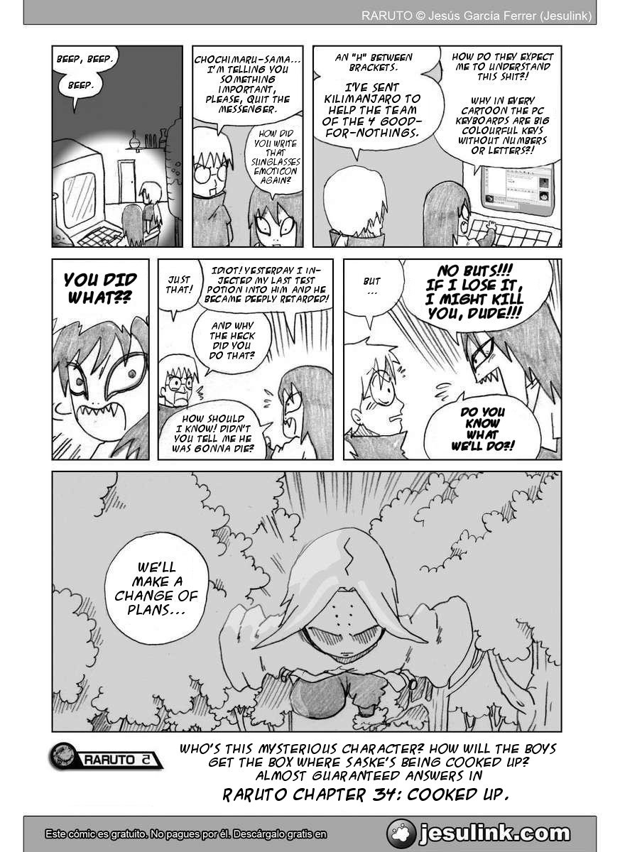 Raruto - Vol.5 Chapter 32-33 V2 : Fatso Versus Fatso / Caught Up In The Web