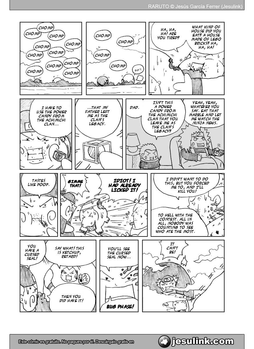 Raruto - Vol.5 Chapter 32-33 : Fatso Versus Fatso / Caught Up In The Web