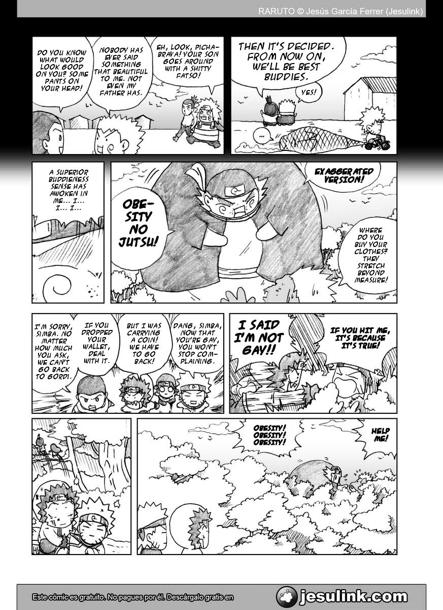 Raruto - Vol.5 Chapter 32-33 : Fatso Versus Fatso / Caught Up In The Web