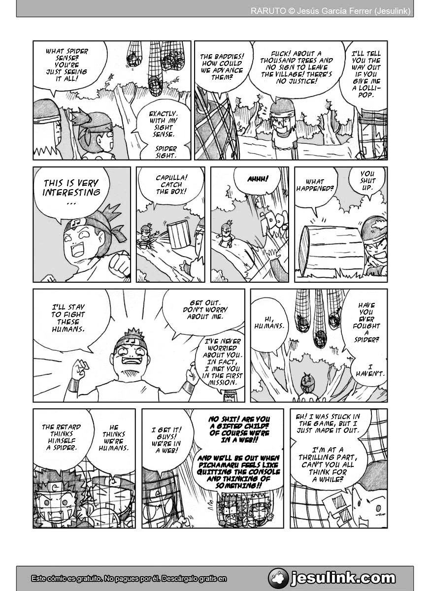 Raruto - Vol.5 Chapter 32-33 : Fatso Versus Fatso / Caught Up In The Web