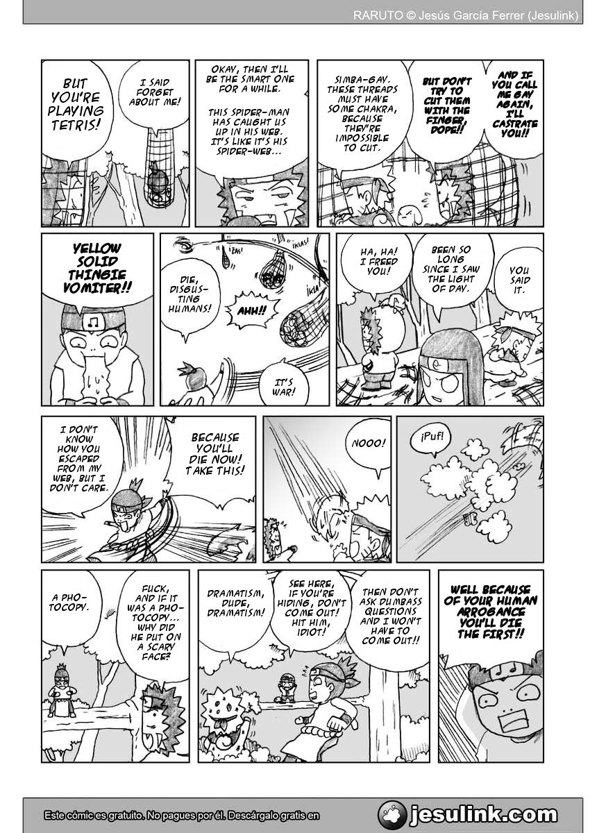 Raruto - Vol.5 Chapter 32-33 : Fatso Versus Fatso / Caught Up In The Web