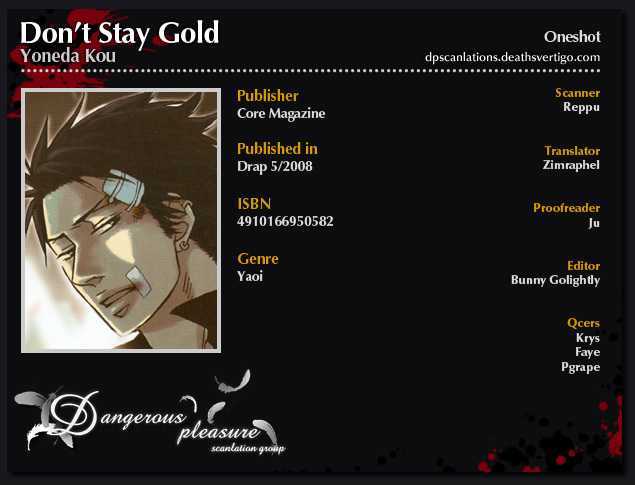 Don't Stay Gold - Chapter 0