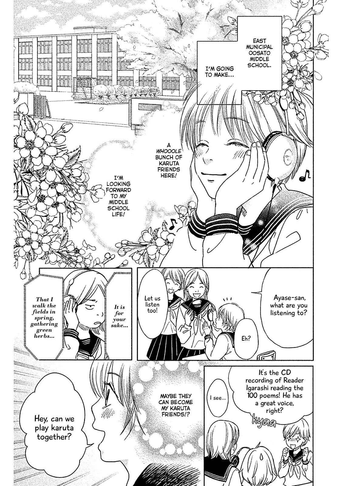 Chihayafuru: Middle School Arc - Chapter 1: 1St Poem