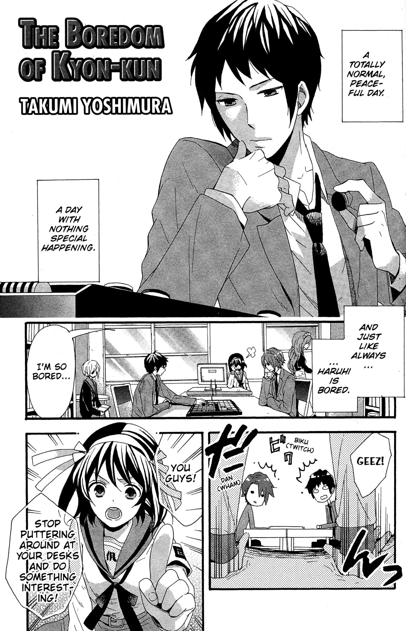 The Misfortune Of Kyon And Koizumi - Chapter 9: The Boredom Of Kyon-Kun (Takumi Yoshimura)