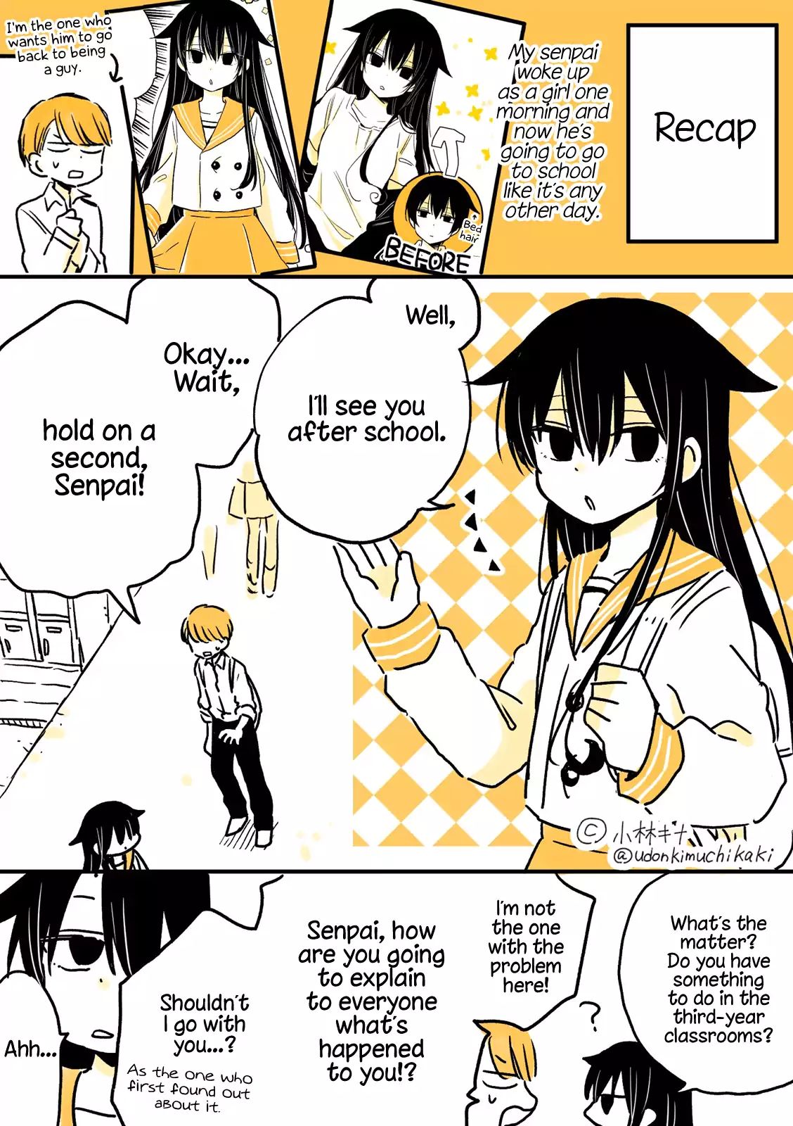 About A Lazy High School Guy Who Woke Up As A Girl One Morning - Chapter 3